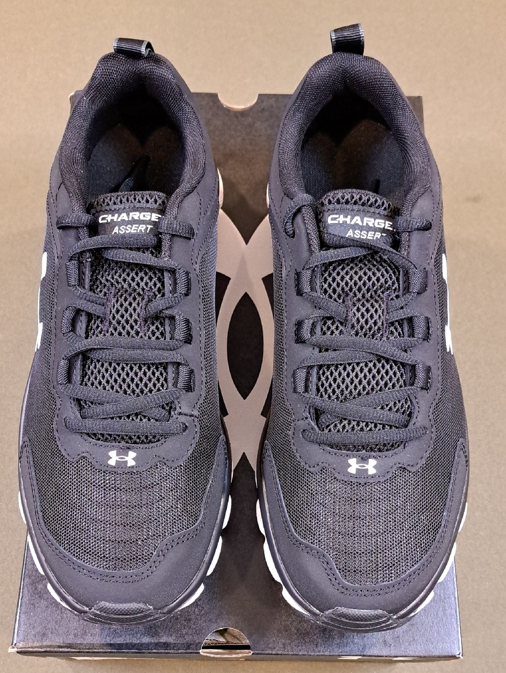 Under Armour Charged Assert 9 Running Shoes - Color: Black/White - Size: 9.5 - Picture 2 of 9